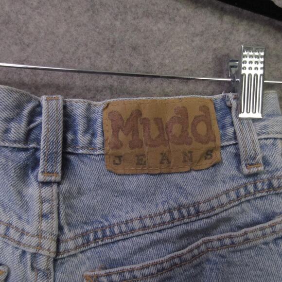 Mudd Jeans Shorts Womens 1 Light Wash High Rise Denim Cutoff Frayed Hem - Picture 11 of 12